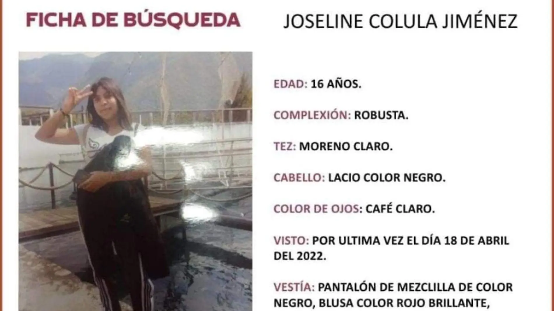 Persona desaparecida Tehuacán 03